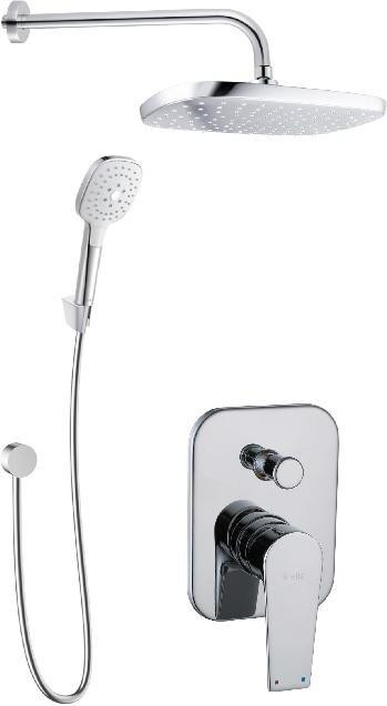 Kielle Harmonia Doucheset met inbouwthermostaat, 2 aansluitpunten, inclusief accessoires en douchekop, chroom, model 20623SP30