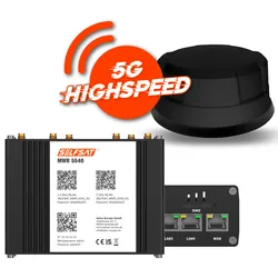 Selfsat 5G Cat 12 WLAN Router MWR 5540 bis 2,6 Gbps inkl. Panorama Antenne schwarz