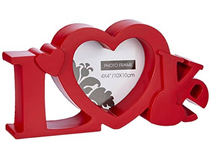 Zep Z23R Marbella Collection Love Cadre Photo Résine Rouge 10 x 10 cm