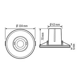 ESYLUX EP10423215 Unterputz Decken-Präsenzmelder Weiß