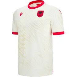 Macron, Herren, Fussballtrikot, Albanien Auswärts Trikot (XL), Rot, Weiss