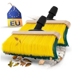 Novaliv 2X Krallenbesen Besenkopf 60cm , Spezialbesen gebogenen Borsten Borsten -Ideal als Gartenbesen , Kratzbesen , Kunstrasen Besen , Optimal für Camping , Straßenbesen