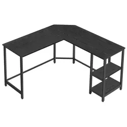 VASAGLE Schreibtisch 138 cm 8-Fuß schwarz, 138x76x49 cm
