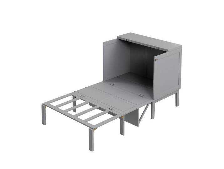 Odikalo Jugendbett Schrankbett Wandbett Wandklappbett vertikales Lattenrost 90x200cm