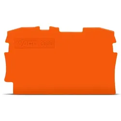 WAGO 2L-Abschlussplatte orange 2000-1292