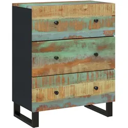 Helloshop26 - Anrichte Kommode Schrank Aufbewahrungsmöbel Küchenorganisator Esszimmer Wohnzimmer 60 x 33 x 75 cm massives Altholz 02_0029613