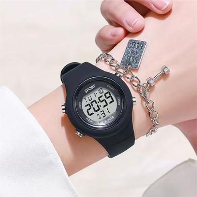Youfap Market Kids LED Digital Sports Watch, Waterproof, Luminous Alarm Clock For Boys & Girls black