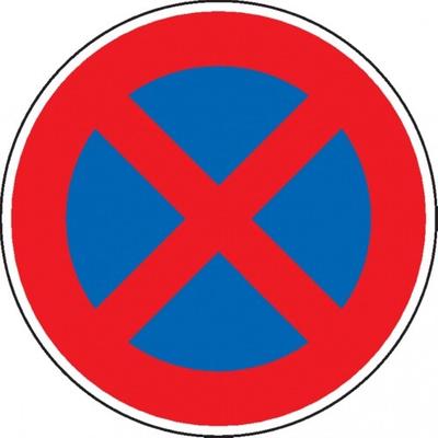 Verkehrszeichen Absolutes Haltverbot, Nr.283, Aluminium RA1, Anti-Sticker, Ø 600mm