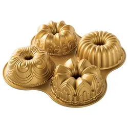 3x Nordic Ware Pfanne, Backform, Gold