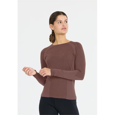 Funktionsshirt ENDURANCE "Halen", Herren, Gr. L/XL, rot (braun), 62% Nylon, 38% Polyester, unifarben, lang, Rundhals, Shirts Funktionsshirt, im nahtlosen Design