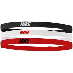 3er Pack NIKE 2.0 elastische Haarbänder mit Silikonstreifen 083 black/white/university red