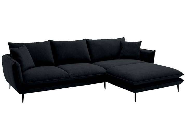 Hom´in Ecksofa LUNA, schwarz, Webstoff
