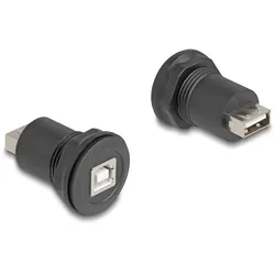 DELOCK USB 2.0 Typ-B zu USB 2.0 Typ-A Einbaubuchse schwarz