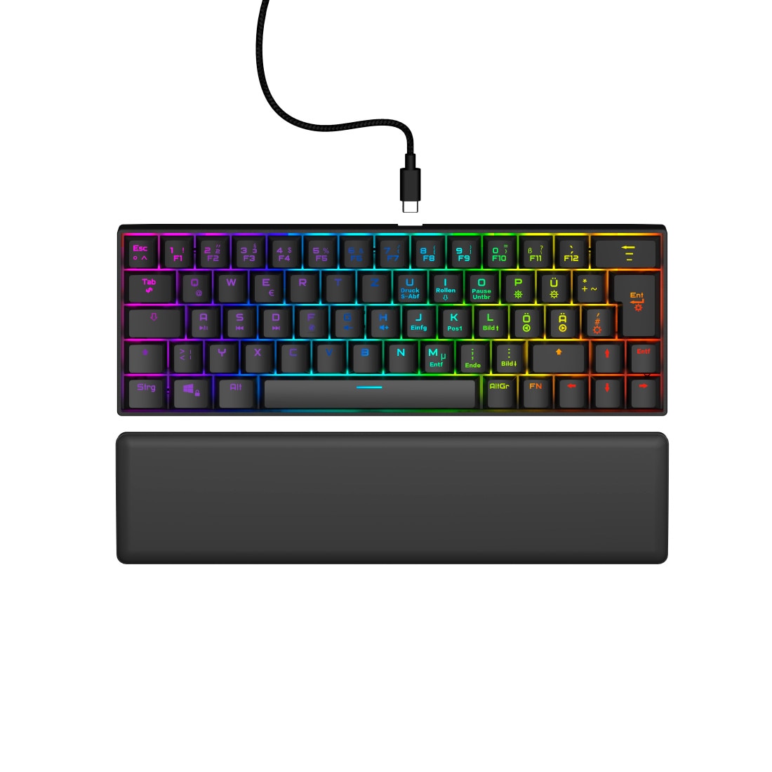 uRage Gaming-Keyboard Exodus 760 Mechanical Mini, Rote Switches, SW, QWERTZ DE 00217828