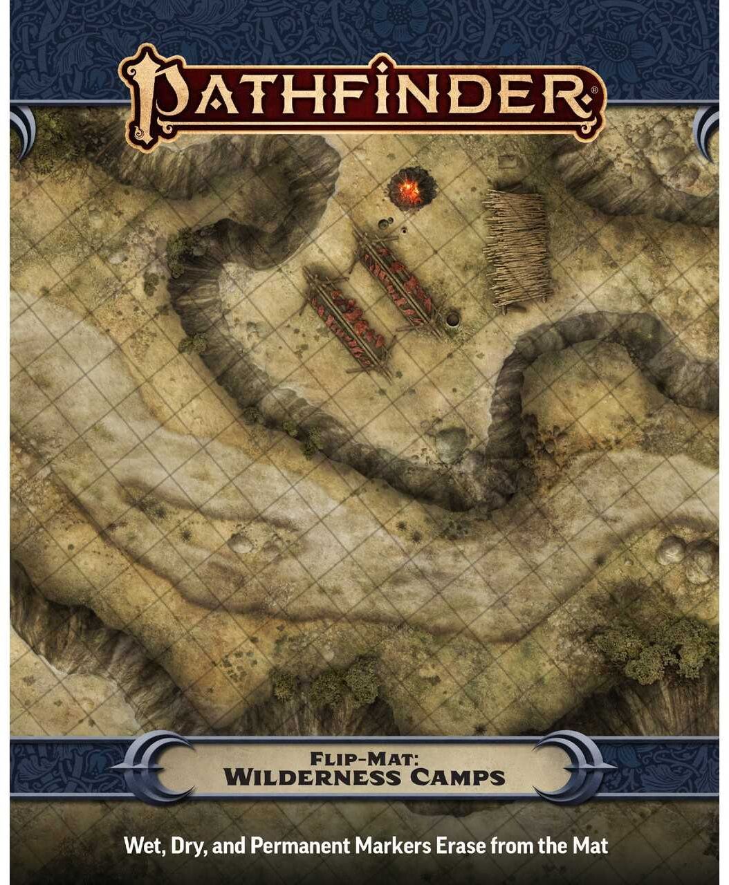Paizo Publishing Pathfinder Flip-Mat: Wilderness Camps, Double-Sided Gaming Mat for Pathfinder and Other Tabletop Role-Playing Games, 24 x 30 in / 8 x 10 in