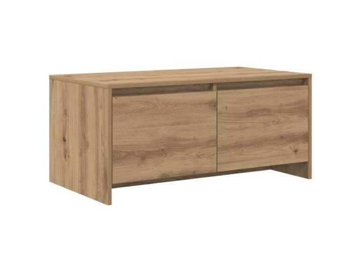 Couchtisch Eiche Artisan 90 x 50 x 41,5 cm Engineering Holz Hängendes Design, integrierte Schubladen, wasserdichte Möbelplatte, moderner Stil, pflegeleicht