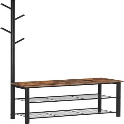 No "Coat Rack Shoe Bench - 28.3""L x 11.8""W x 70.9""H"