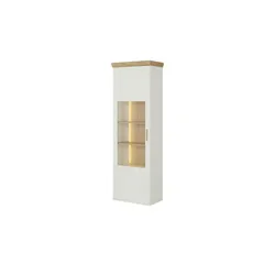 uno Vitrine  Jorvik , weiß , Maße (cm): B: 65 H: 205 T: 40.0