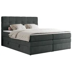 BOXSPRINGBETT ERNI KING 120/200 Dunkelgrau Struktur - H3