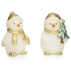 ELAMBIA 2 LED-Figurenkerzen Schneevögel 5h-Timerfunktion Höhe 12,5cm