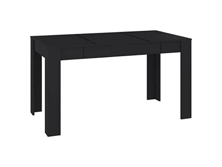 vidaXL Esstisch mit simplen Linien Küchentisch Esszimmertisch Speisetisch Tisch Esszimmer Küche Esszimmermöbel Schwarz 140x74,5x76cm Holzwerkstoff
