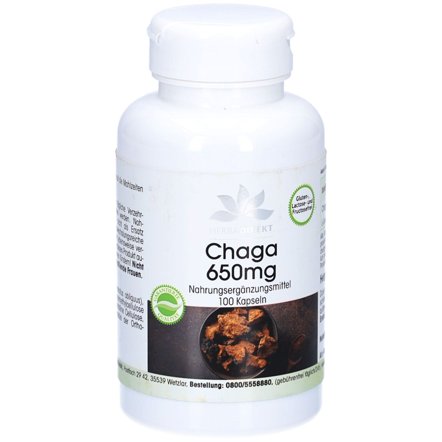Chaga 650 mg Kapseln 100 St