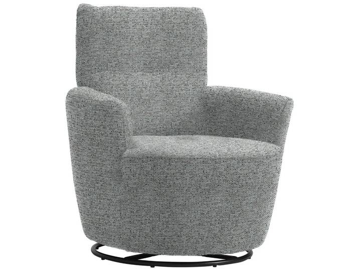 Xora Sessel, Grau, Pastellblau, Metall, Uni, 81x92x84 cm, Stoffauswahl, Sitzfläche 360° drehbar, Wippfunktion, Wohnzimmer, Sessel, Polstersessel