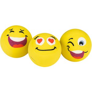 Wedo Radiergummi Smiley, Bälle, für Bleistifte, aus Kunststoff, 3 Stück