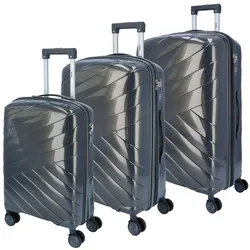 DYX 4 Rollen Trolley 3er Set S/M/L Dubai grau