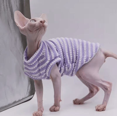 Inspire Picks DUOMASUMI Cooling Cotton Cat Vest For Hairless Cats purple xl