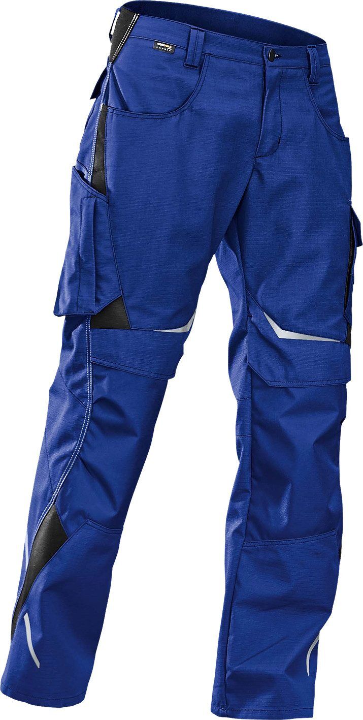 Arbeitsbundhose KÜBLER "Pulsschlag", Kinder, Gr. 44, EURO, blau (kornblau, schwarz), Obermaterial: 65% Polyester PES. 35% Baumwolle CO., Hosen Arbeitsbundhose