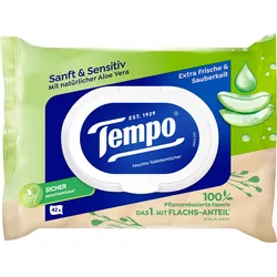 Tempo Feuchtes Toilettenpapier Aloe Vera 1-lagig