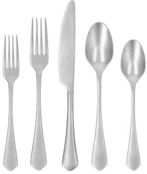 Fortessa Ellsie PVD 18/10 Stainless Steel, 20 Piece Flatware Set (Service for 4), Antiqued Champagne