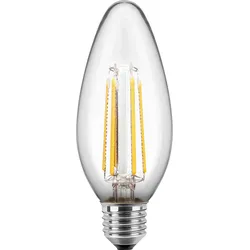 BLULAXA 48343 - LED Filament Lampe C35 E27 4,5 W 470 lm WW, CRI >90
