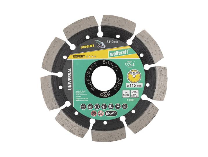 wolfcraft Diamant-Trennscheibe PRO Laser Universal, ø115mm