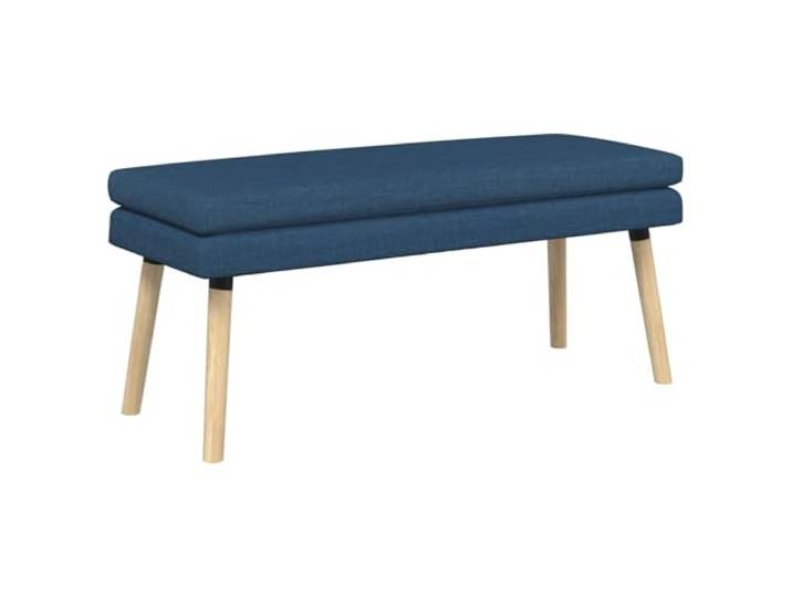 GHVBNMF Polsterbank Blau 110x40x47 cm Doppellagige Sitzbank Flur Moderne blaue Stoffbank mit Kautschukholz-Beinen für Flur, Wohnzimmer und Schlafzimmer mit 110 kg Belastbarkeit.