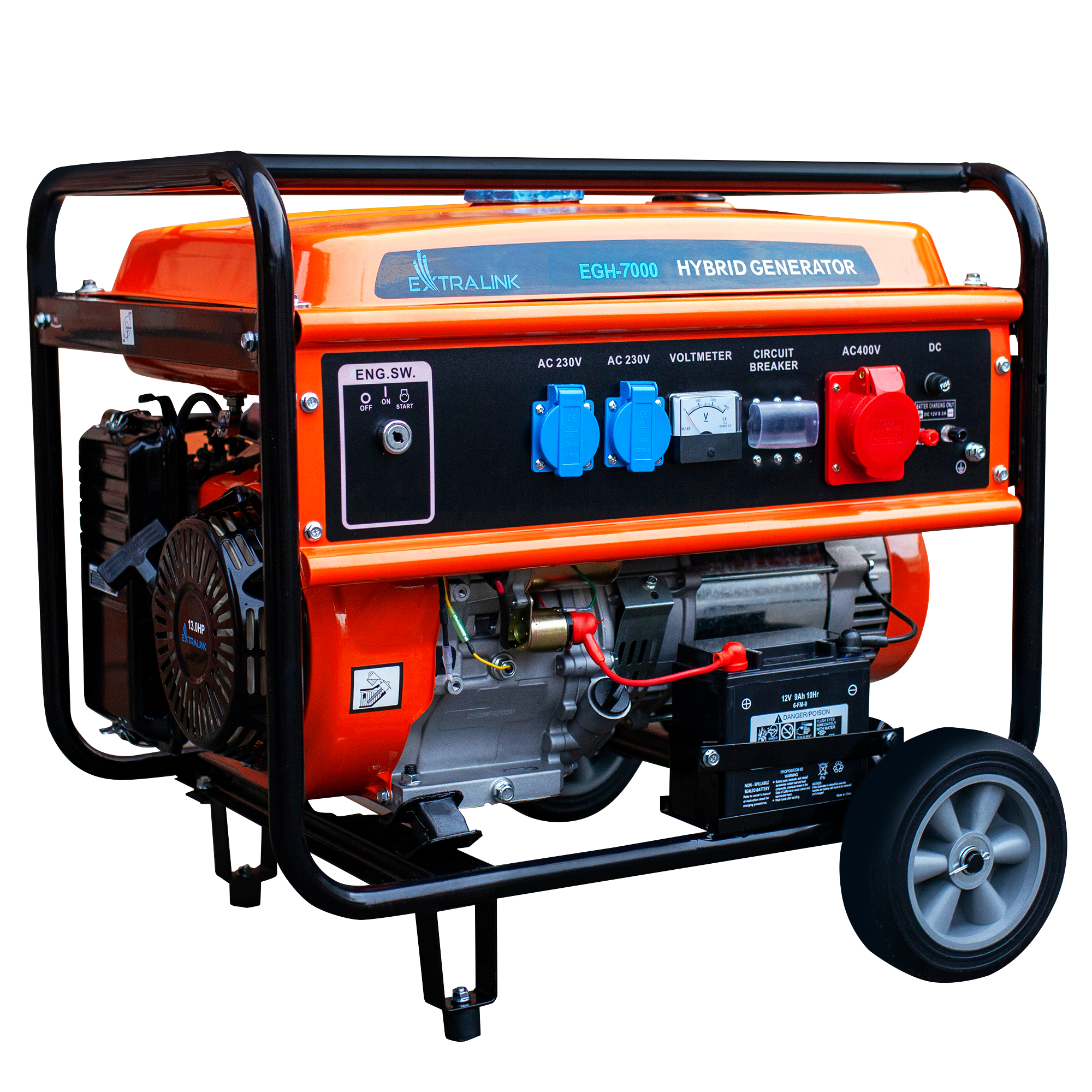 Extralink Hybrid Stromgenerator 7kW LPG CNG Benzin 3 Phasen