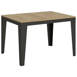 Itamoby Ausziehbarer Tisch 90x120/224 cm Gestell Flame Evolution Eiche Natur Anthrazit
