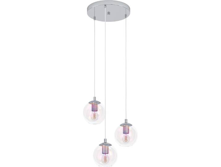 EGLO Suspension Ariscani 2\, lustre suspendu à 3 lumières\, irisé. Suspension pour table à manger\, aux reflets colorés. Lampe de salle à manger suspendue\, culot E27\, diamètre 42\,5 cm