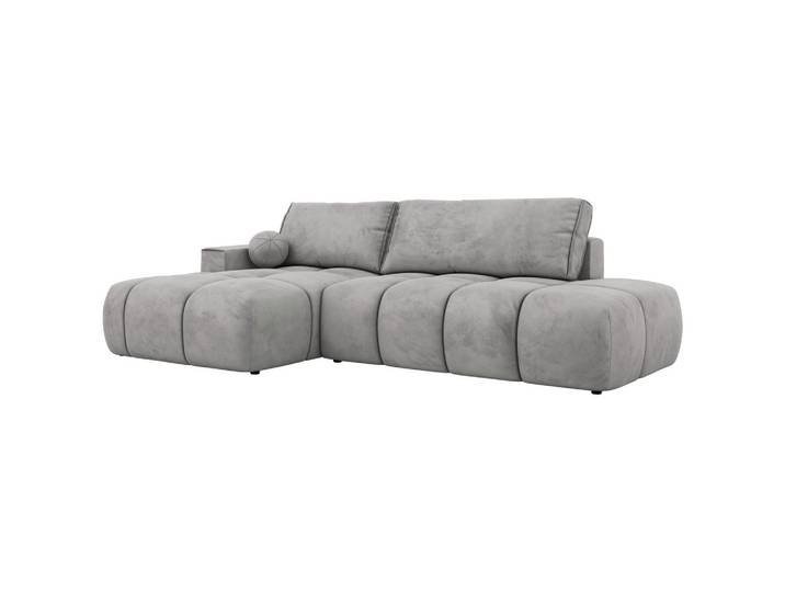 ECKSOFA LORAN L Hellgrau Velvet - Links