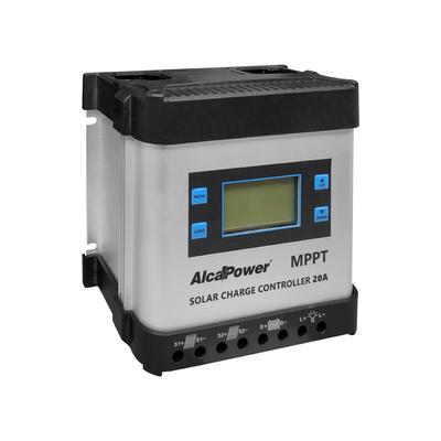 Alcapower MPPT Solar-Laderegler 20A 12V/24V, LCD-Display, bis 480W Solarleistung, 95% Effizienz, IP20 Schutz.