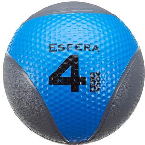Trendy-Sport Medizinball Esfera, 4 kg, Ø 23 cm, blau/schwarz, mit Gummioberfläche