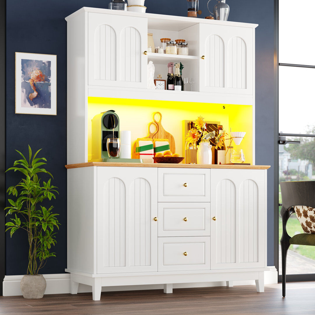 Brayden Studio 180 cm H Standard Pantry / Tall Cabinet 180cm H X 120cm W X 40cm D