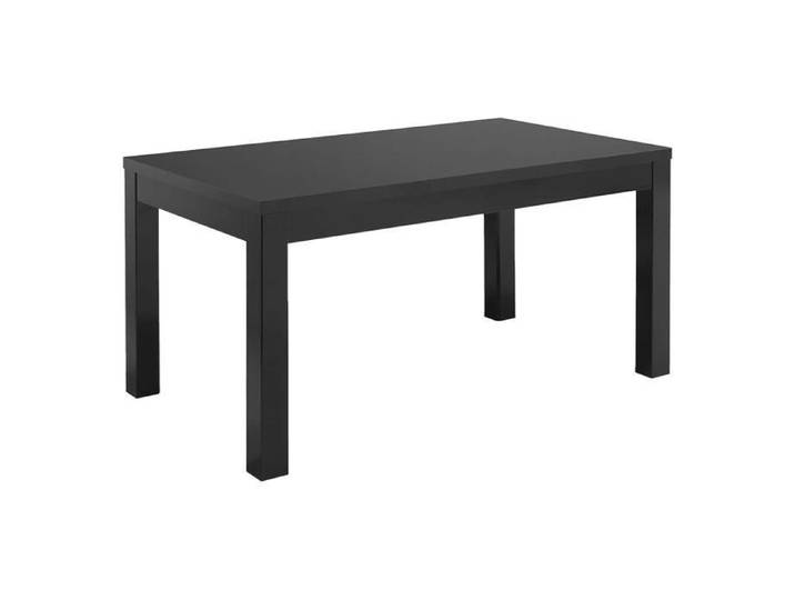 DEYTON - Table Rectangulaire 160x90cm Laquée Noir Brillant