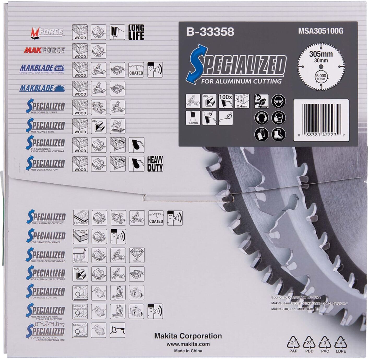 Makita SPECIALIZED Sägeb.305x30x100Z (B-33358))