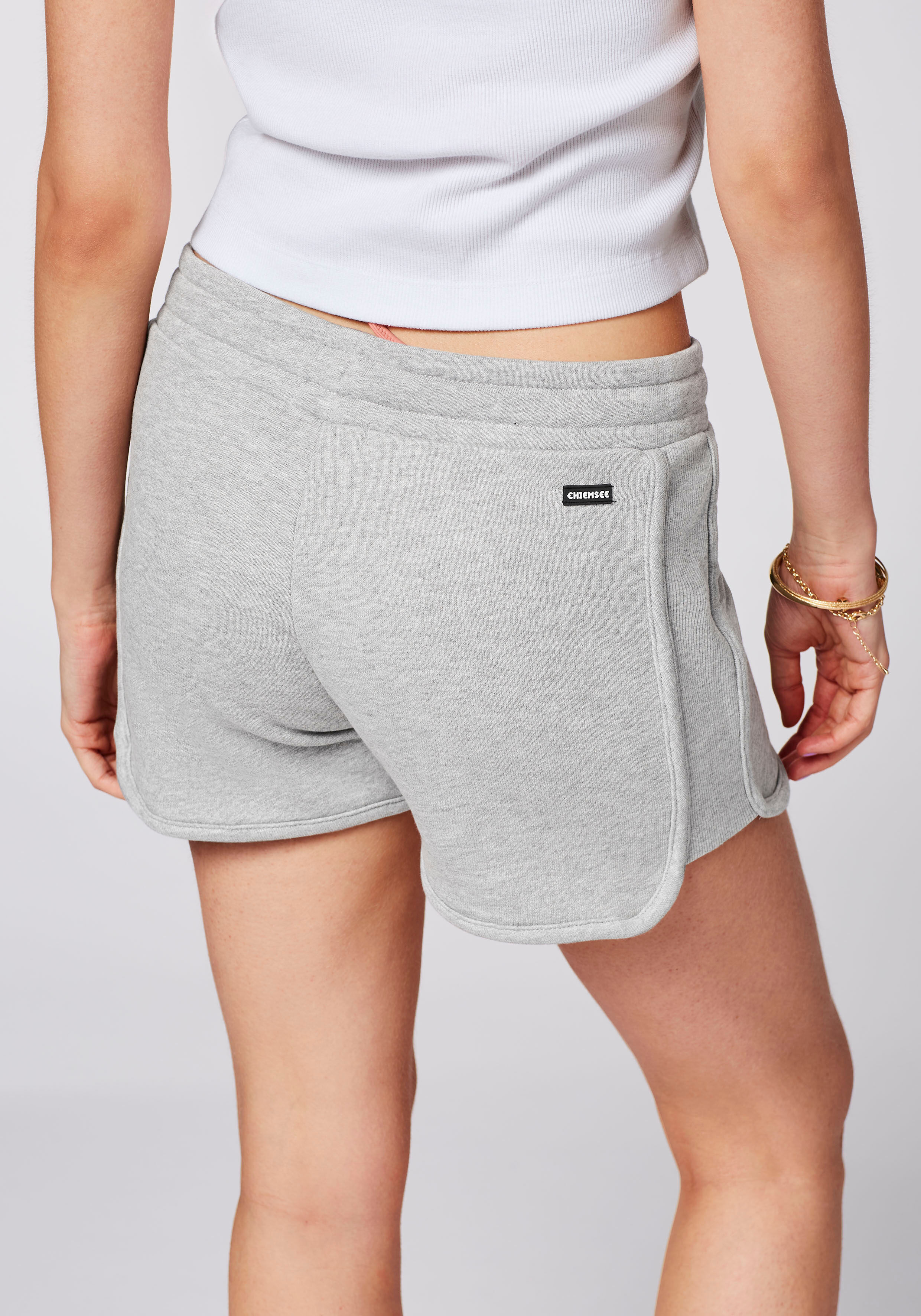 Jogginghose CHIEMSEE, Damen, Gr. XXXL (54/56), Normalgrößen, grau (neutral gray melange), 90% Baumwolle, 10% Viskose, Hosen Jogginghose