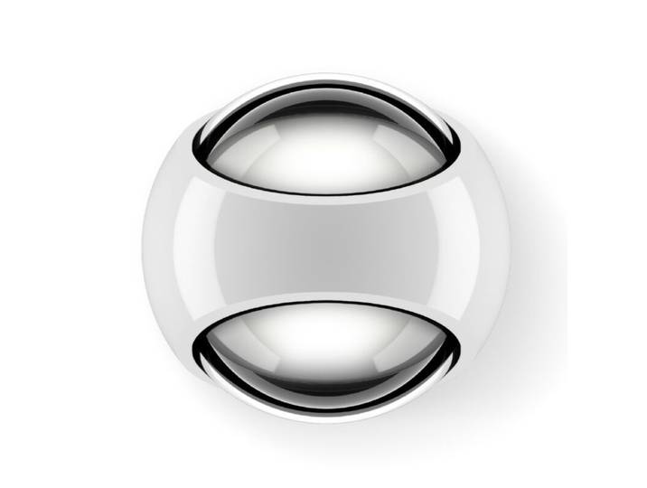 Occhio Wandaußenleuchte Sito verticale, LED, Kugelform, Up-/Dow