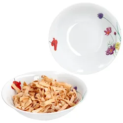 2x Marie Servierschale Ø20,5cm 650ml Porzellan Blumen Salat-Schüssel Beilagen
