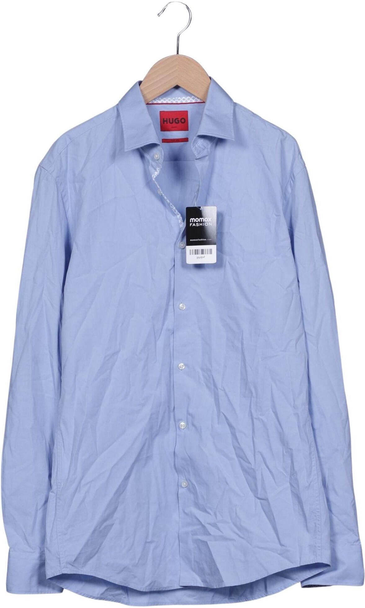 Hugo by Hugo Boss Herren Hemd, Hellblau, Gr. 39, Baumwolle - Second Hand