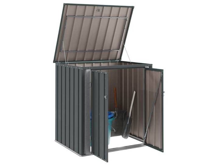 PROMOTION Boîte de Rangement de Jardin Noir 101 5x82x100 cm Acier 348522